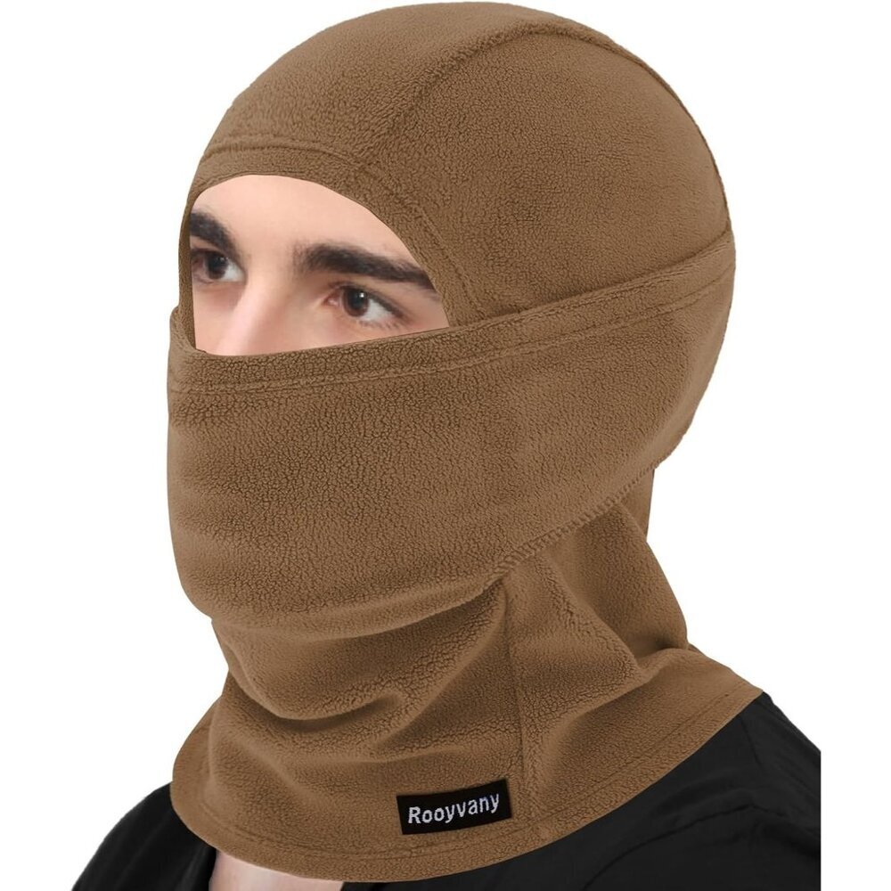 Women's Coffee Balaclava Mask Warm Windproof Lightweight Winter Face Mask
